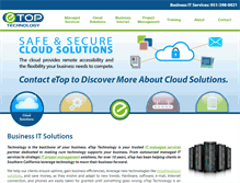 Tablet Screenshot of etoptechnology.com